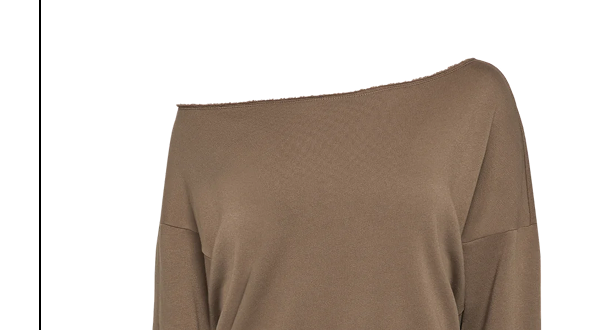 OFF SHOULDER SWEATSHIRT IN FRENCH TERRY