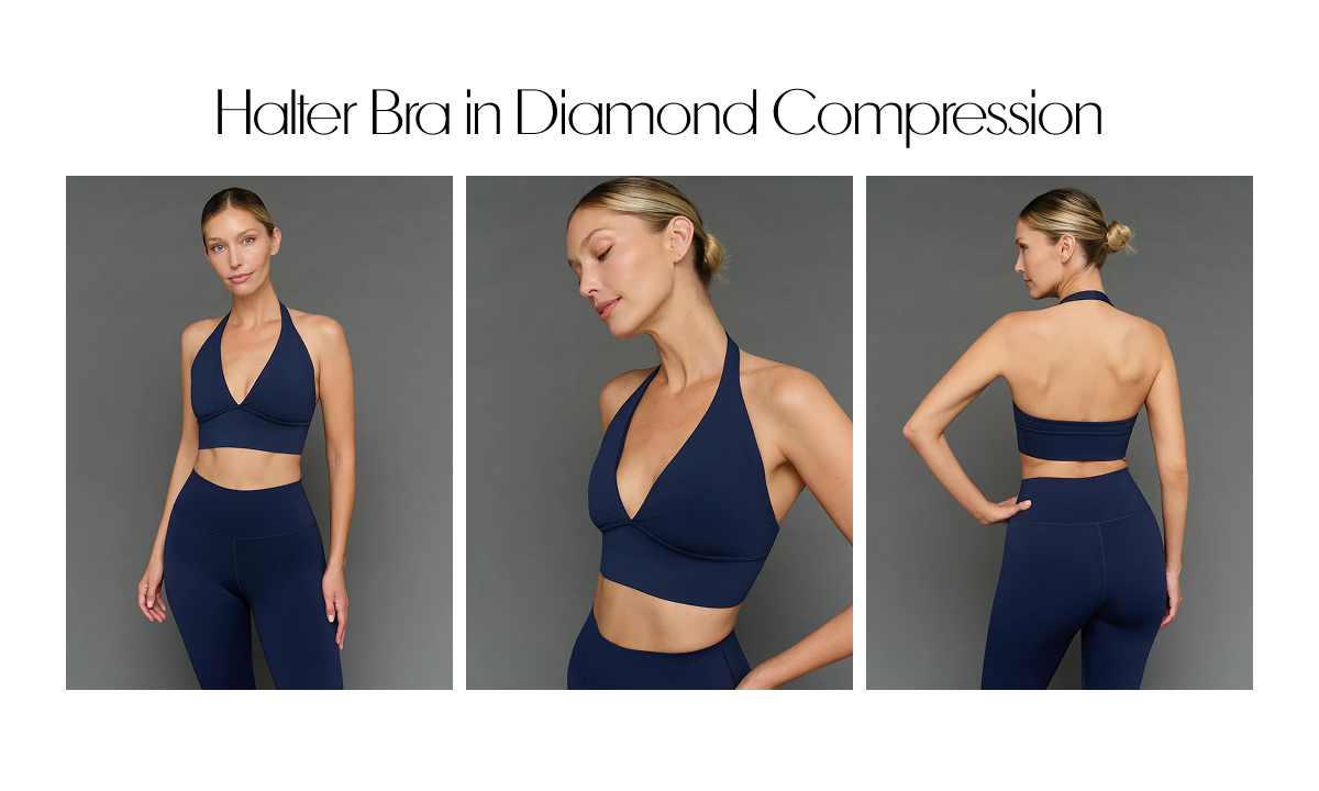 Halter Bra in Diamond Compression