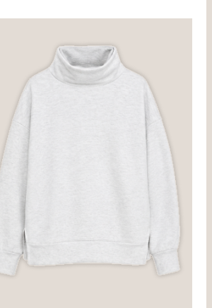 MOCK NECK PULLOVER IN INTERLOCK