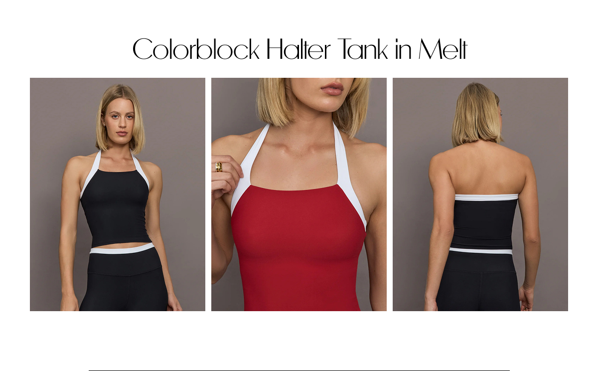 Colorblock Halter Tank in Melt