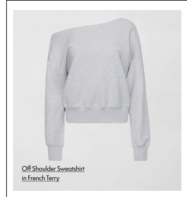 Off Shoulder Sweatshirt in French Terry