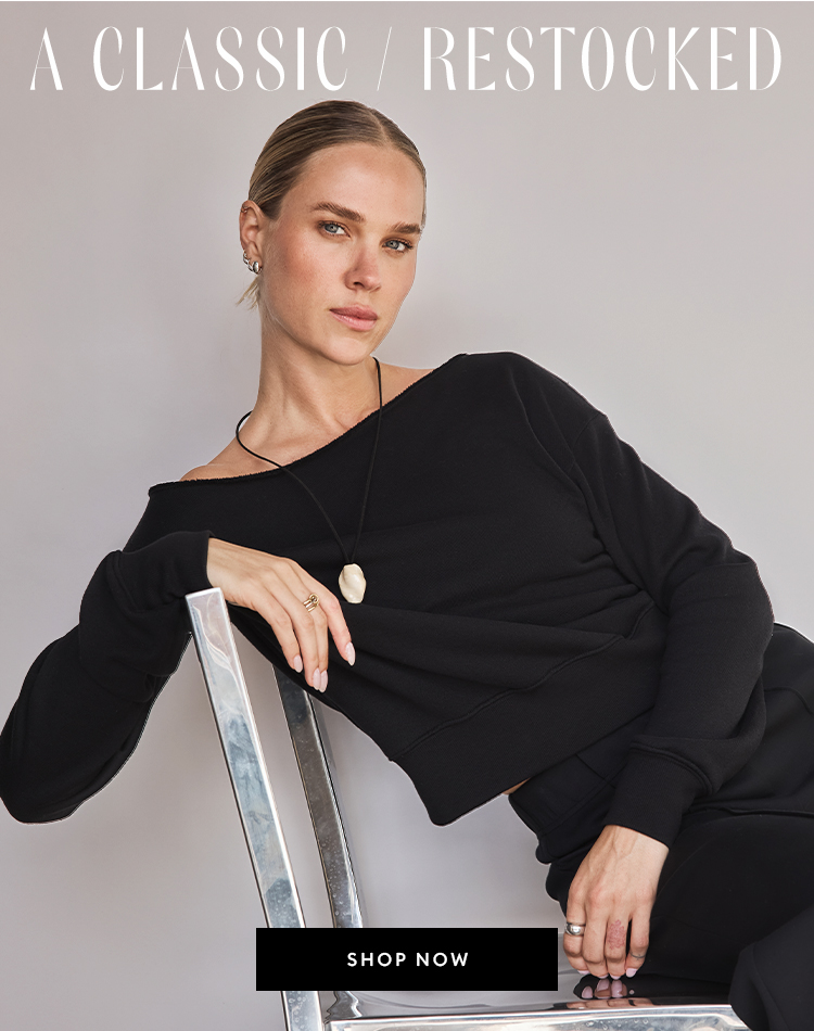 BACK IN STOCK - The Off Shoulder Sweatshirt - SHOP NOW