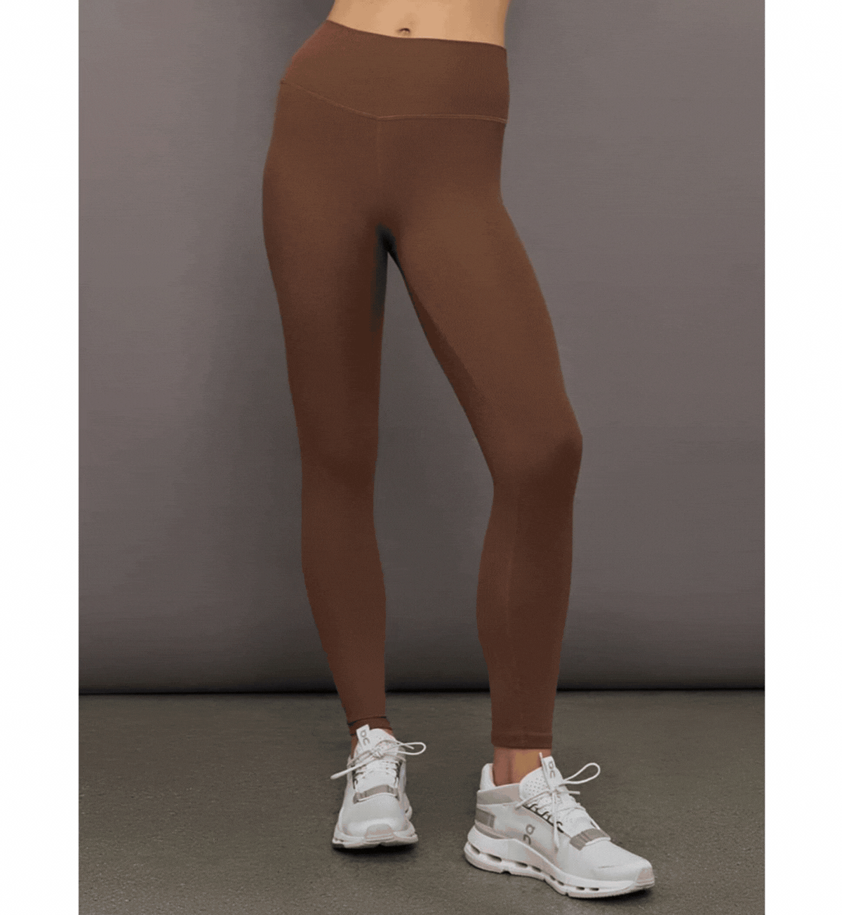 gif of CARBON38 ribbed melt leggings