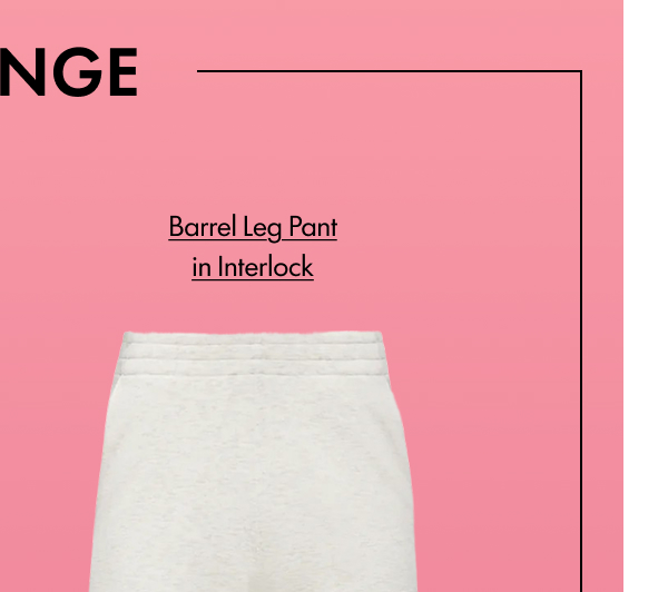 Barrel Leg Pant in Interlock
