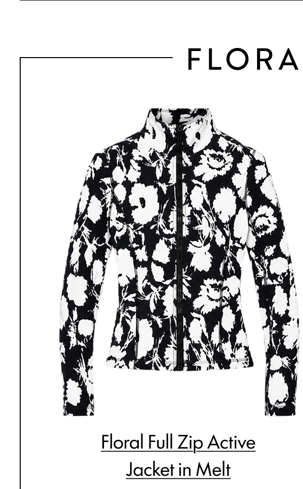 Floral Full Zip Active Jacket in Melt