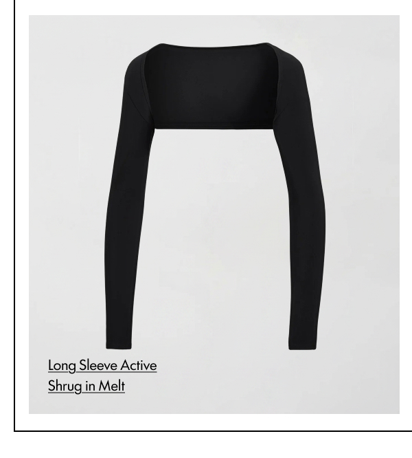 Long Sleeve Active Shrug in Melt