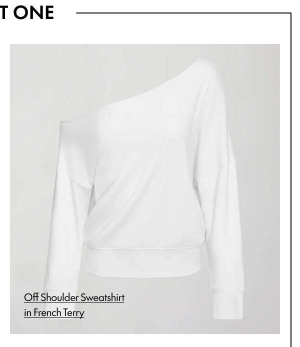 Off Shoulder Sweatshirt in French Terry