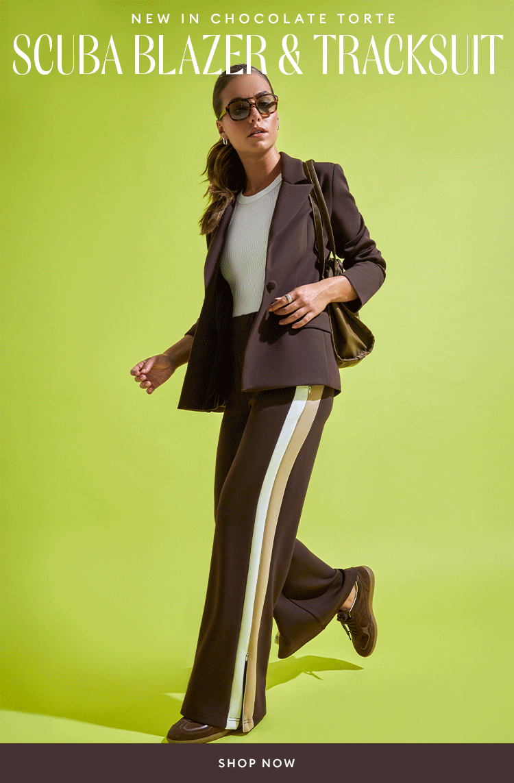 NEW IN CHOCOLATE TORTE - Scuba Blazer & Tracksuit - SHOP NOW
