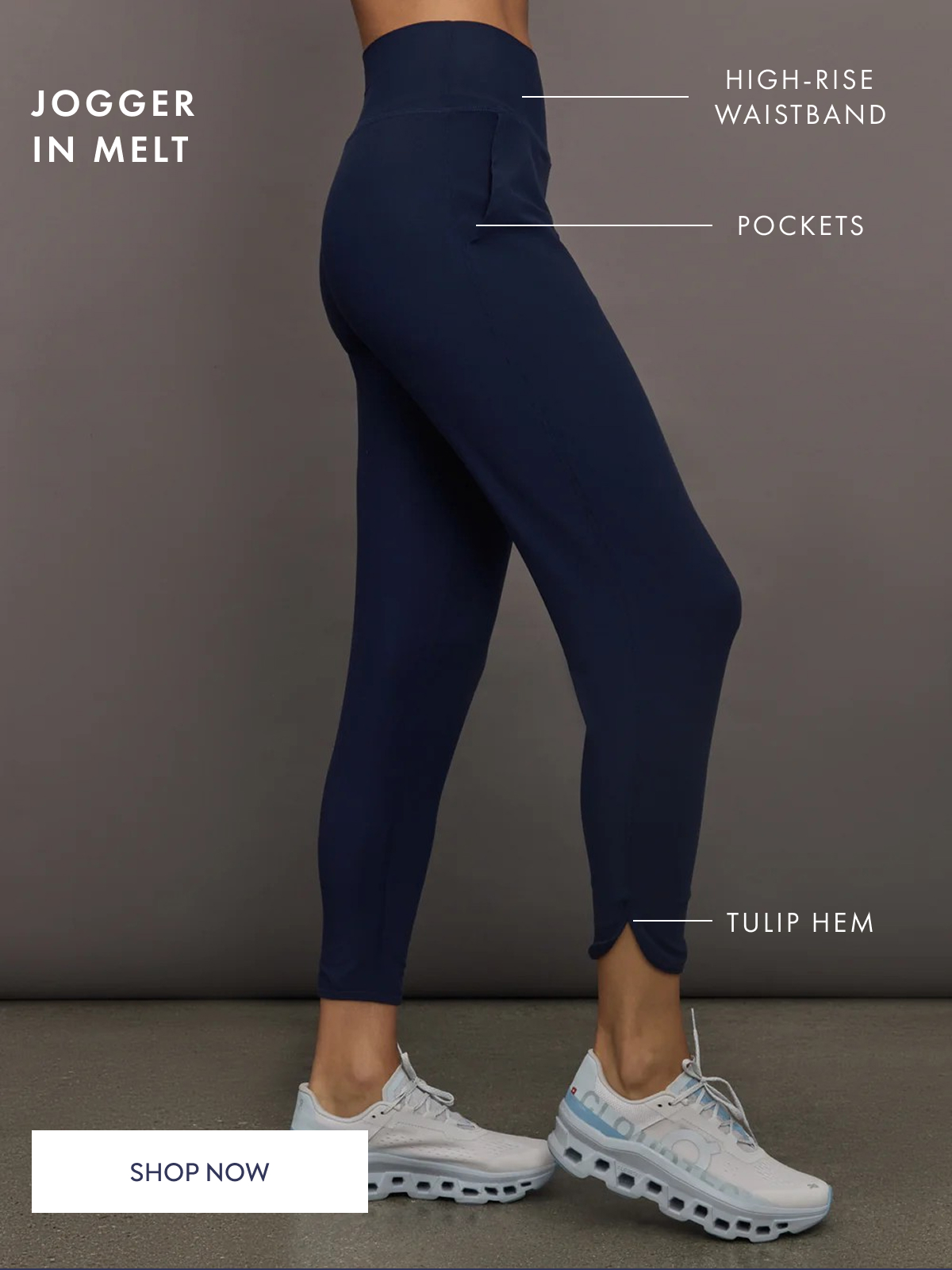 Jogger in Melt high-rise waistband pockets tulip hem SHOP NOW