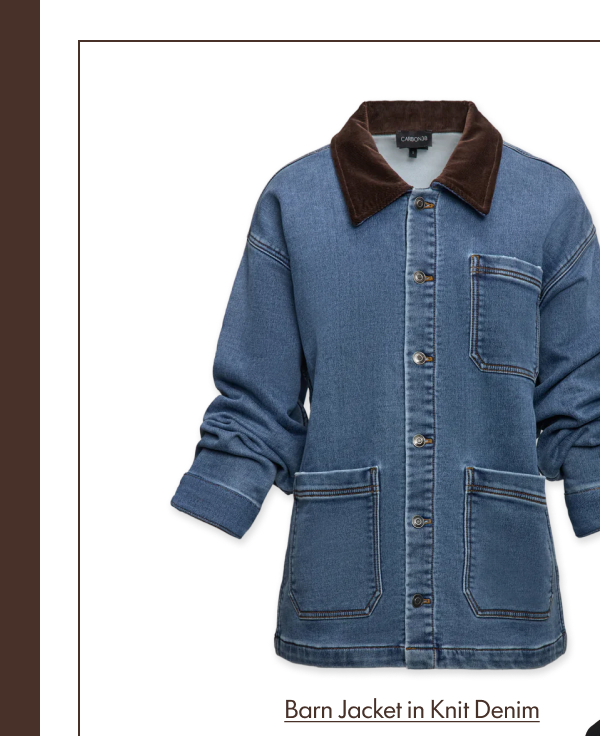 Barn Jacket in Knit Denim