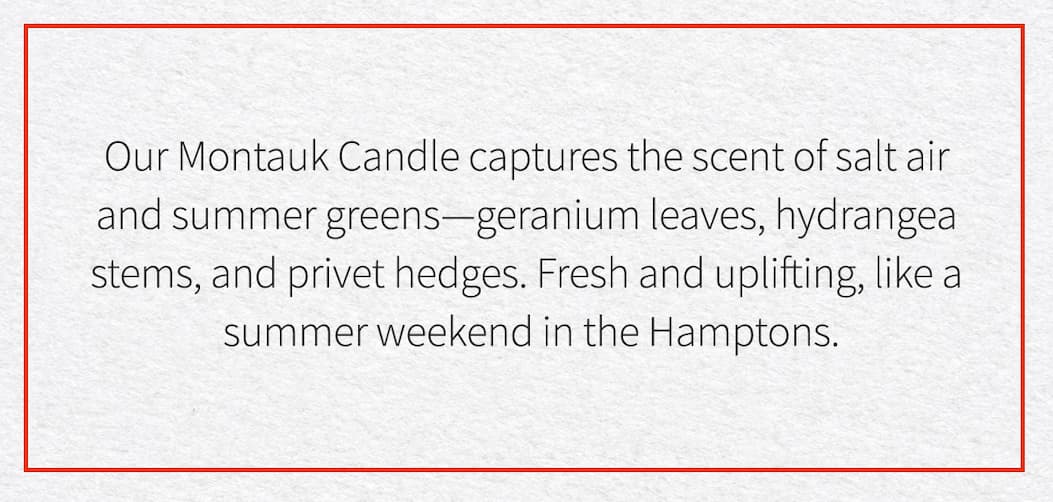 MONTAUK SCENTED CANDLE COLLECTION