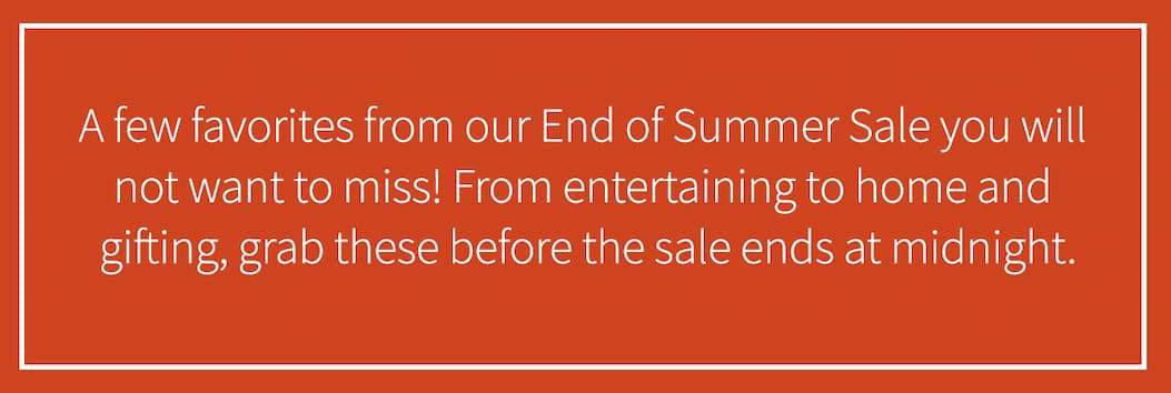 End of Summer Sale