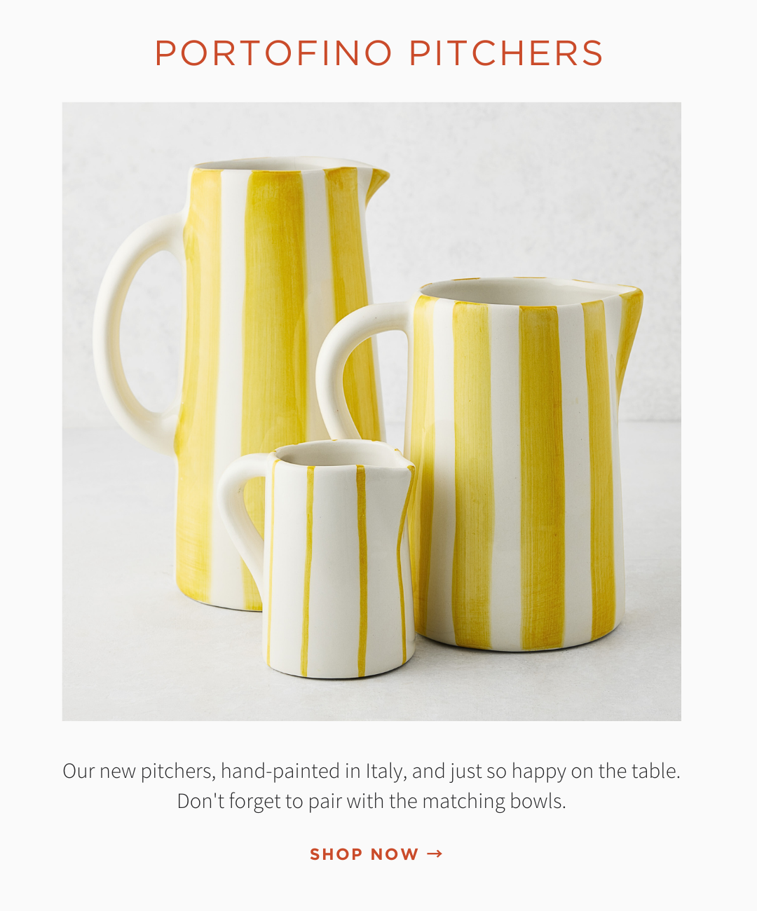PORTOFINO PITCHERS
