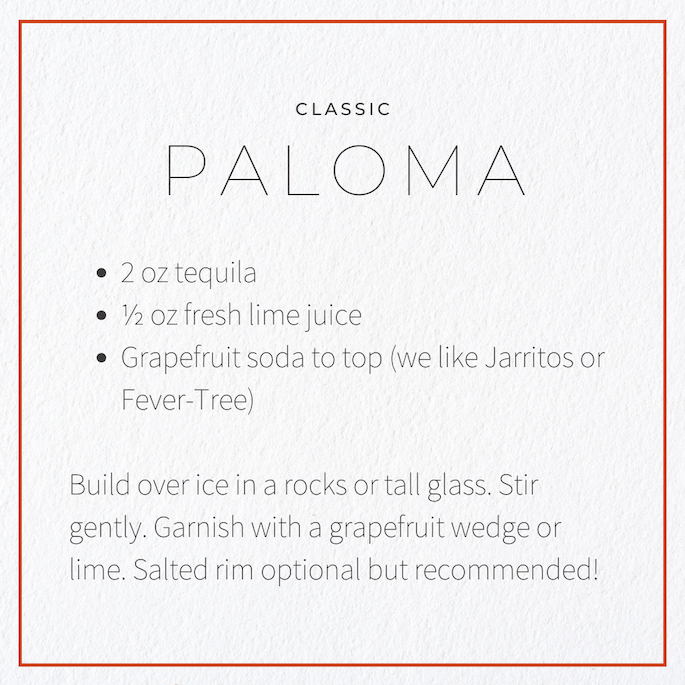 CLASSIC PALOMA RECIPE