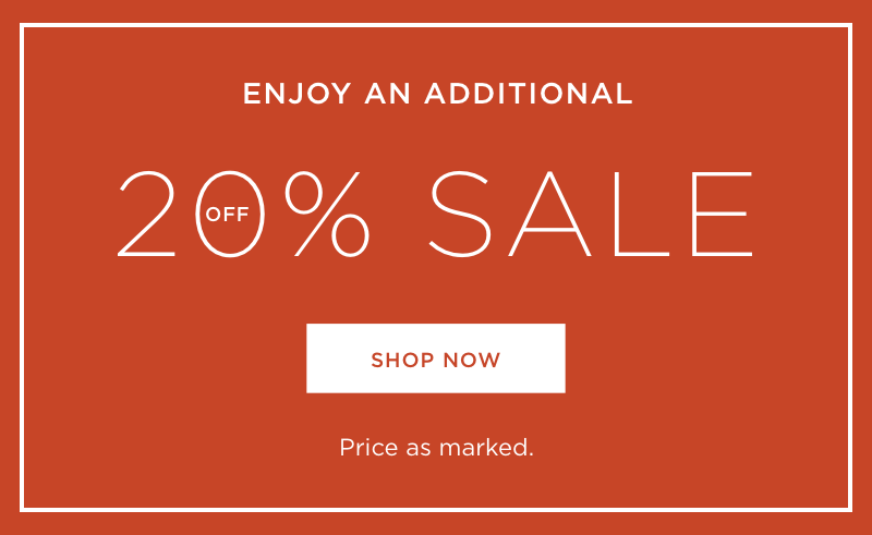 20% OFF CLEARANCE