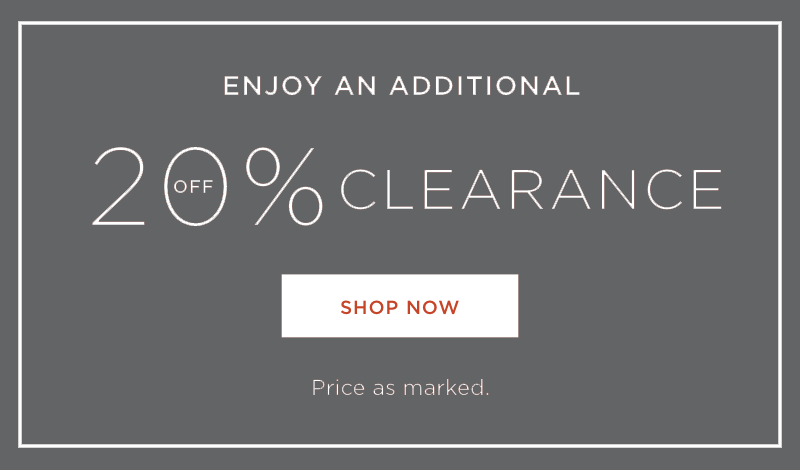 20% OFF CLEARANCE