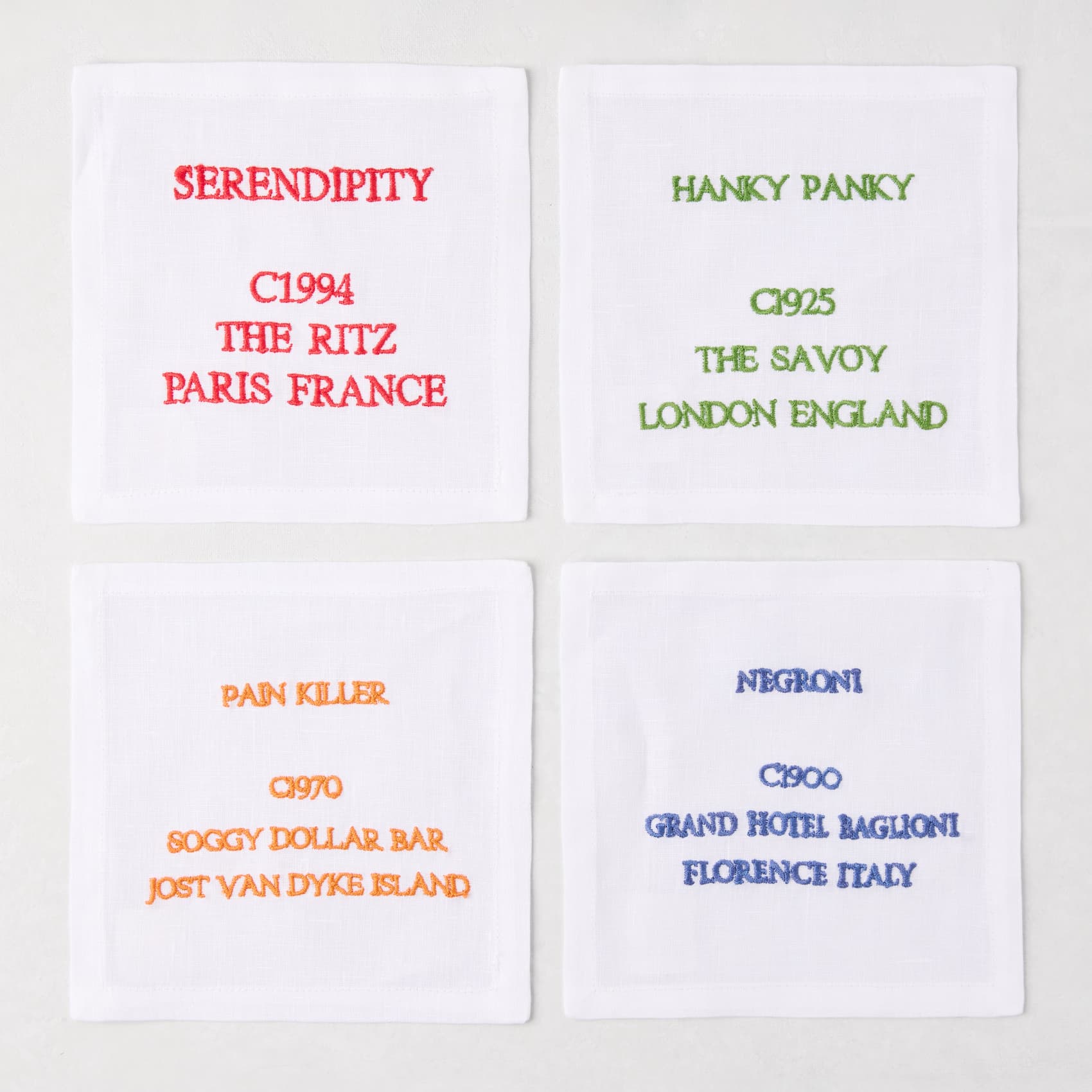 Embroidered Coasters