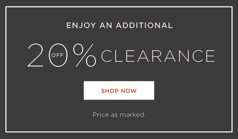 Extra 20% off Clearance