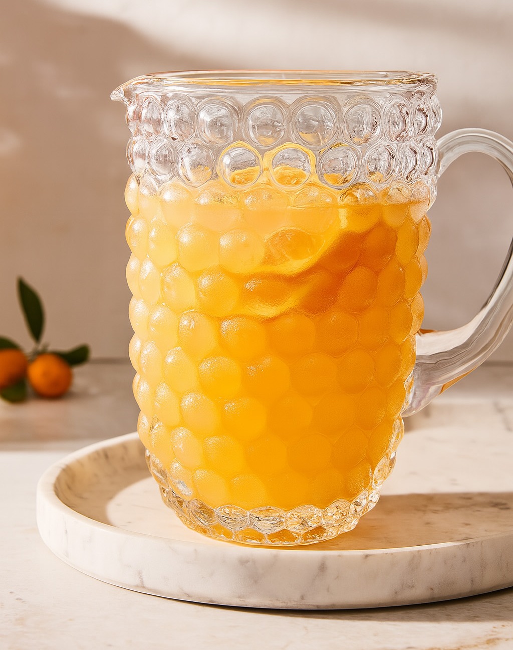 Glass Bubble Pitcher