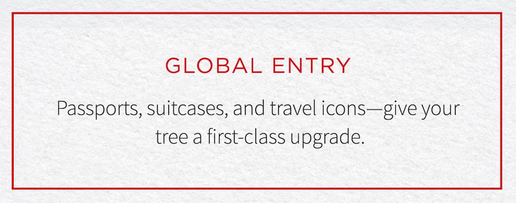 GLOBAL ENTRY ORNAMENTS