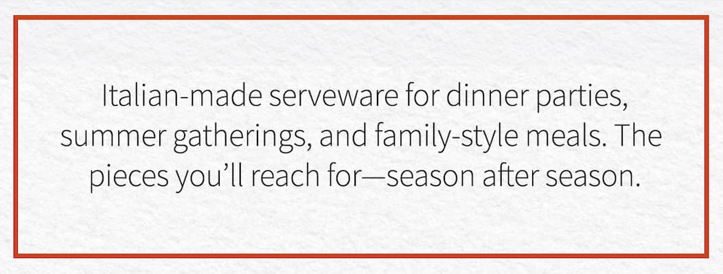 Italian Serveware