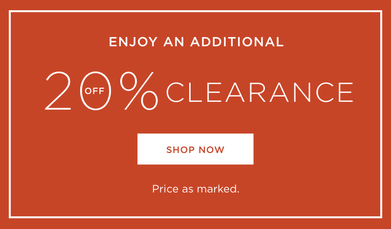 20% OFF CLEARANCE
