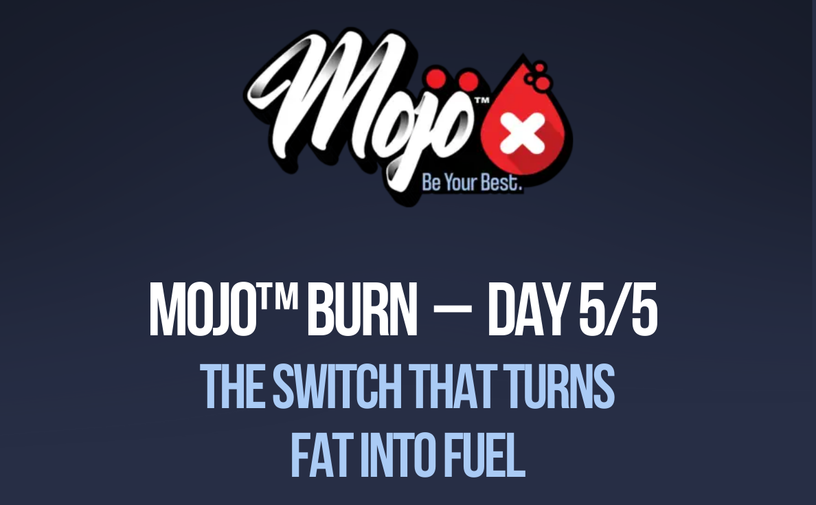 Mojo burn day 5/5: the switch that turns fat into fuel
