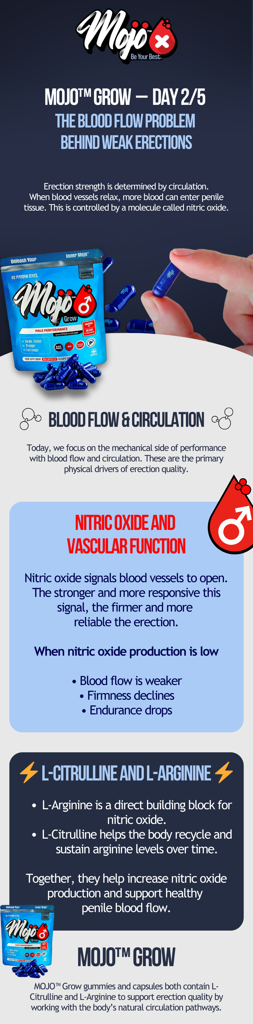 Mojo grow day 2/5 the blood problems behind weak erections