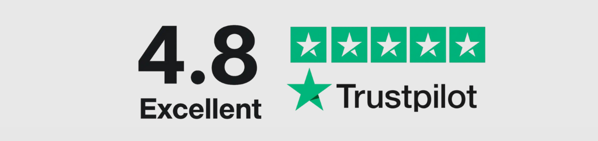 4.8 excellent trustpilot
