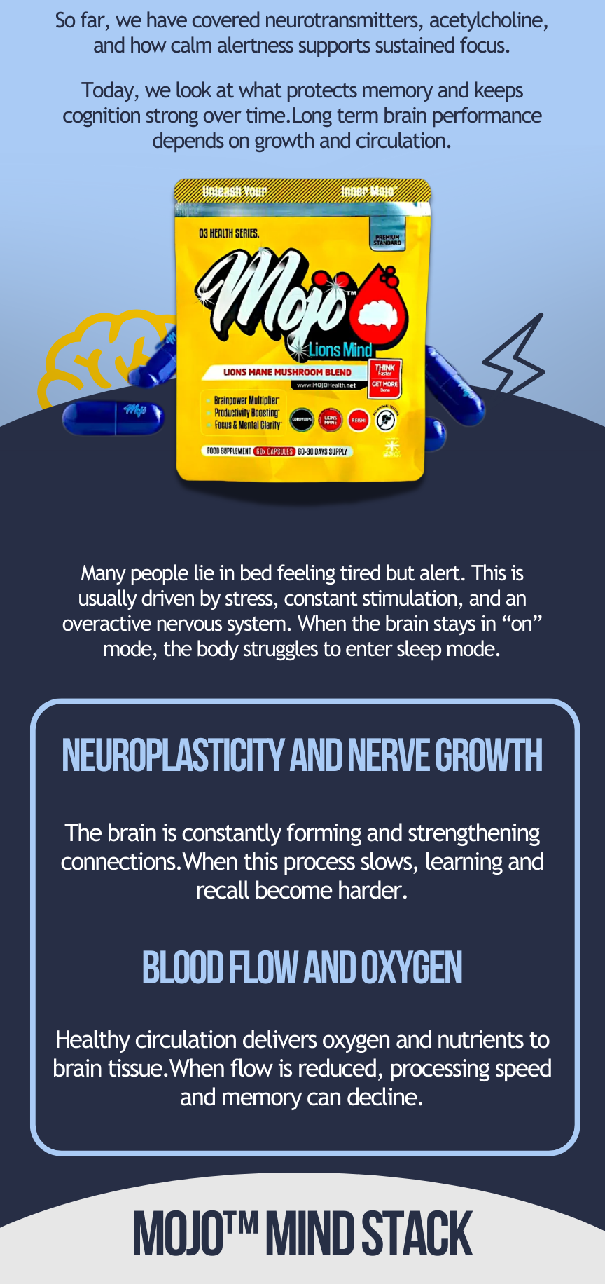 Many people lie in bed feeling tired but alert. This is usually driven by stress, constant stimulation, and an overactive nervous system. When the brain stays in “on” mode, the body struggles to enter sleep mode.