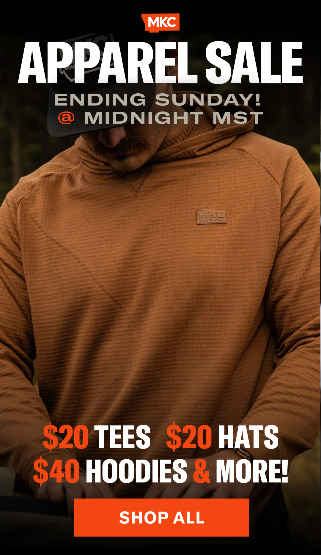 APPAREL SALE ENDS SUNDAY!