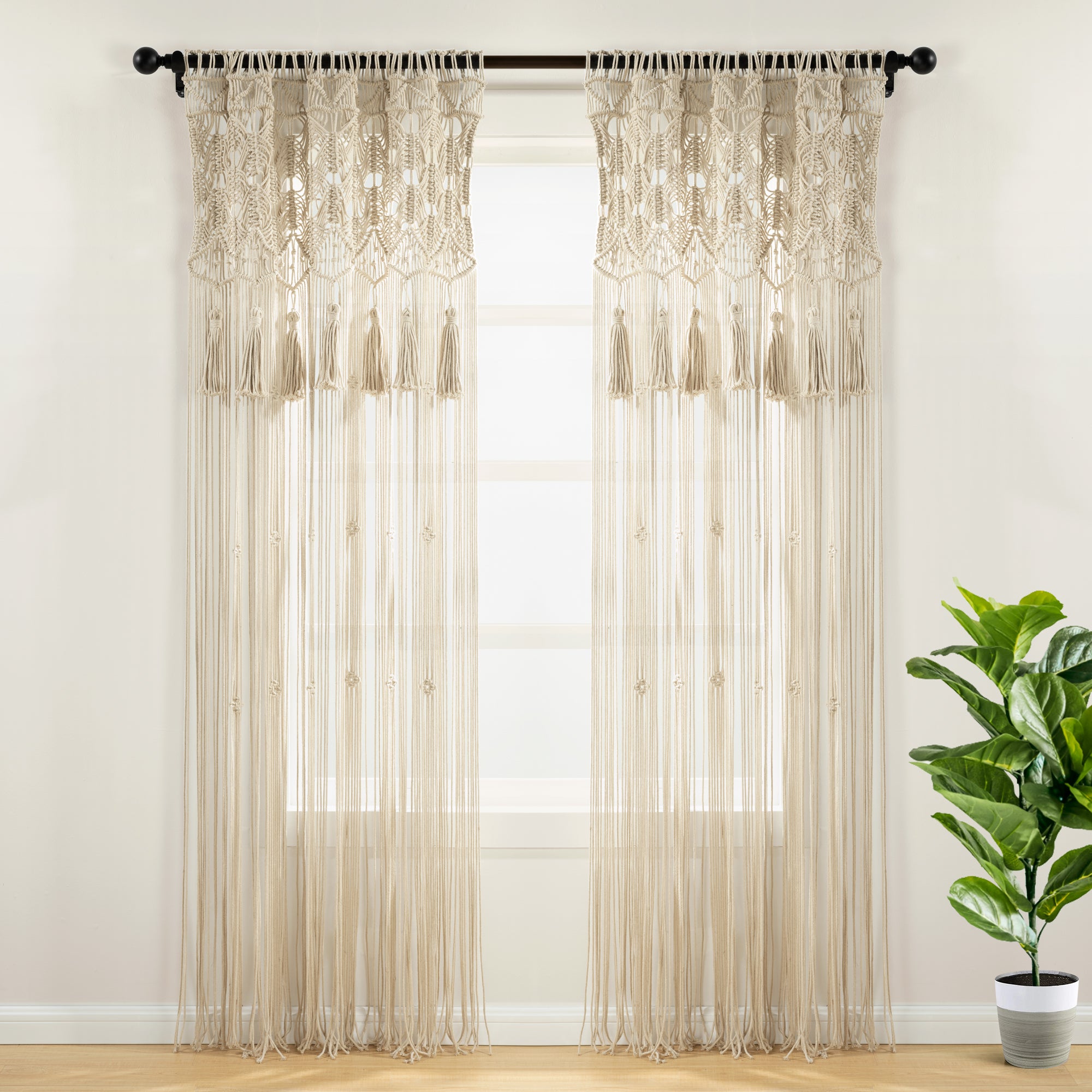 Clara Sheer Window Curtain Panel Set