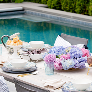 Farmhouse Ticking Stripe Table Runner and Napkins
