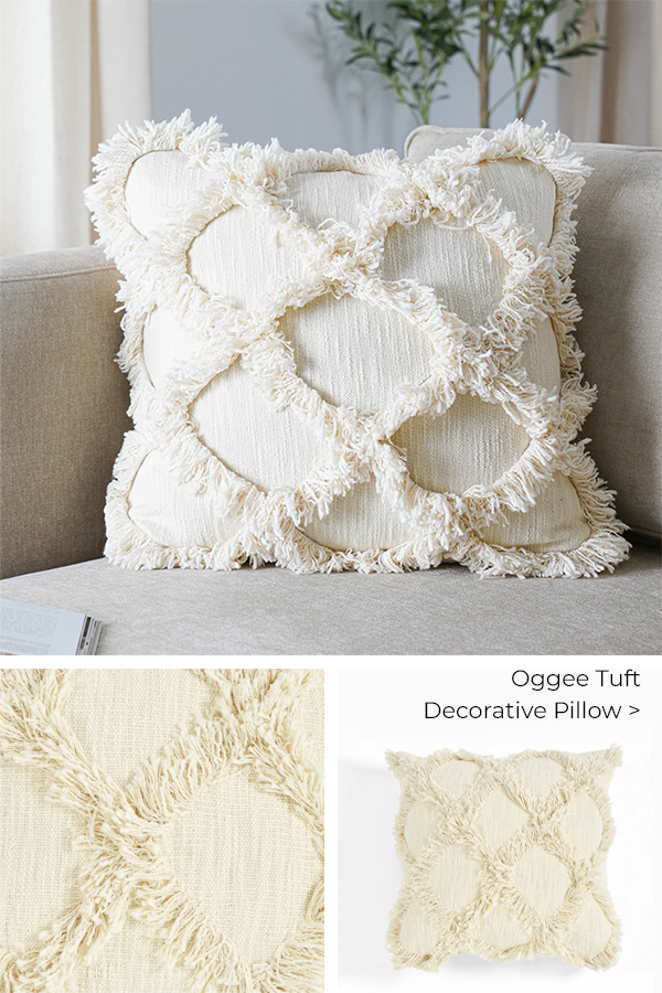 Oggee Tuft Decorative Pillow