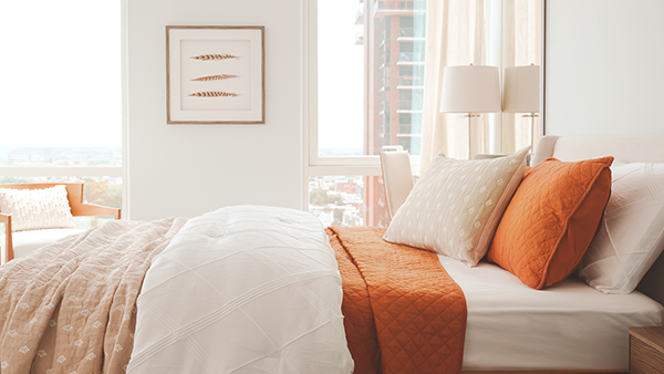 Bedding Bundle: Ava Diamond Quilt + Diamond Geo Jacquard Comforter + Hygge Kantha Quilt/Coverlet