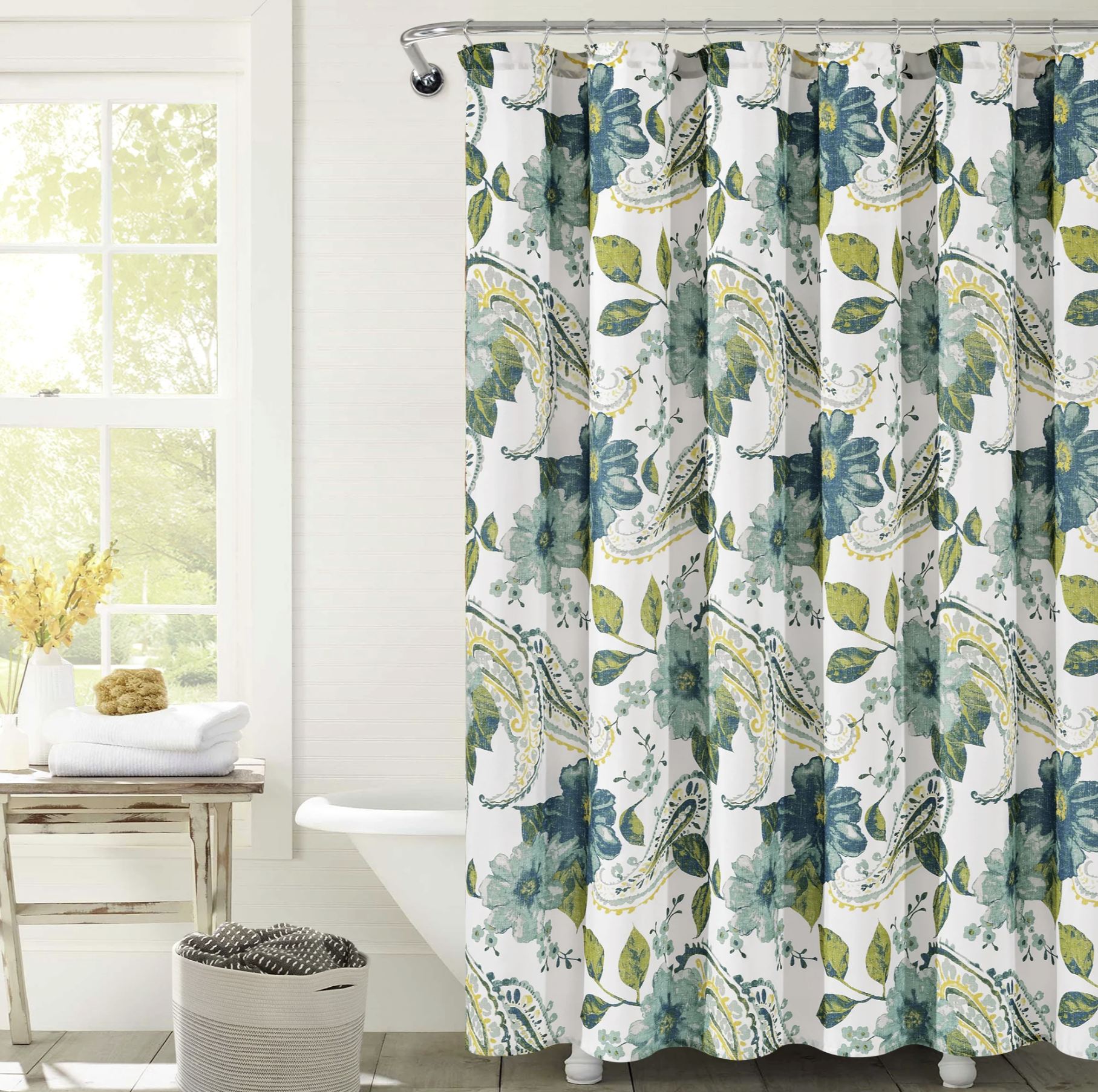 Floral Paisley Shower Curtain