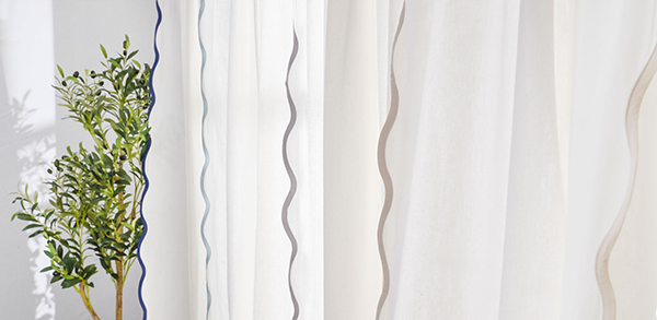Coastal Chic Scalloped Edge Window Curtain Panel Set