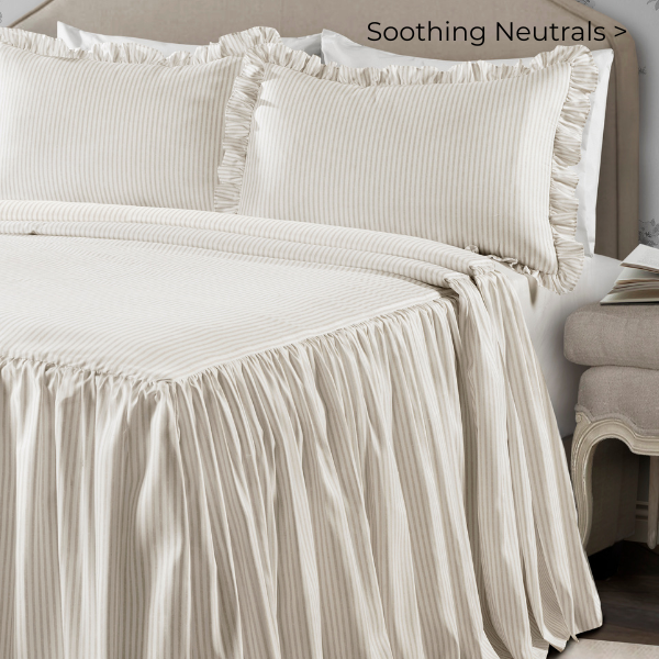 Ticking Stripe Bedspread Set