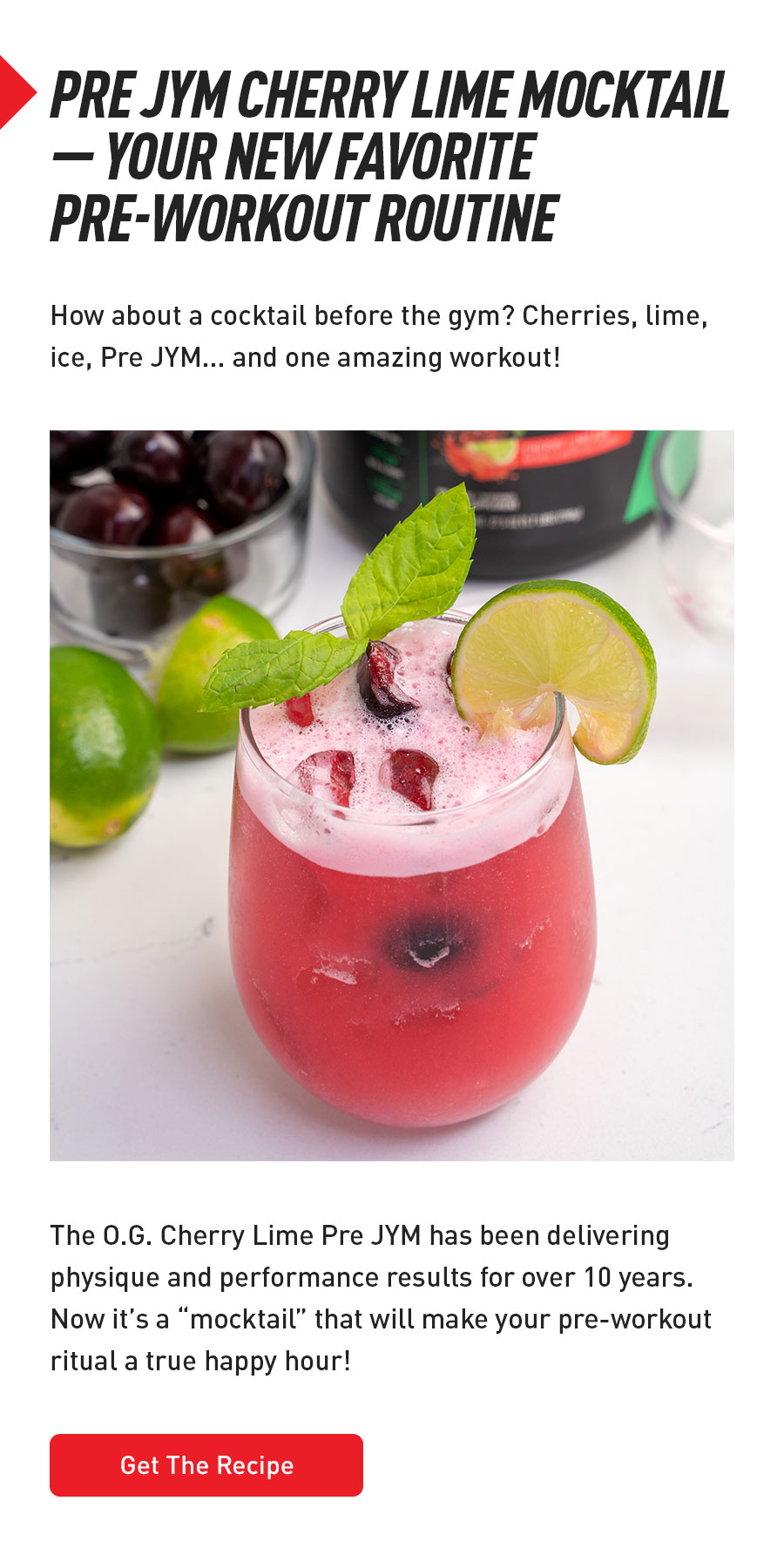 Pre JYM Cherry Lime Mocktail Jym Supplement Science