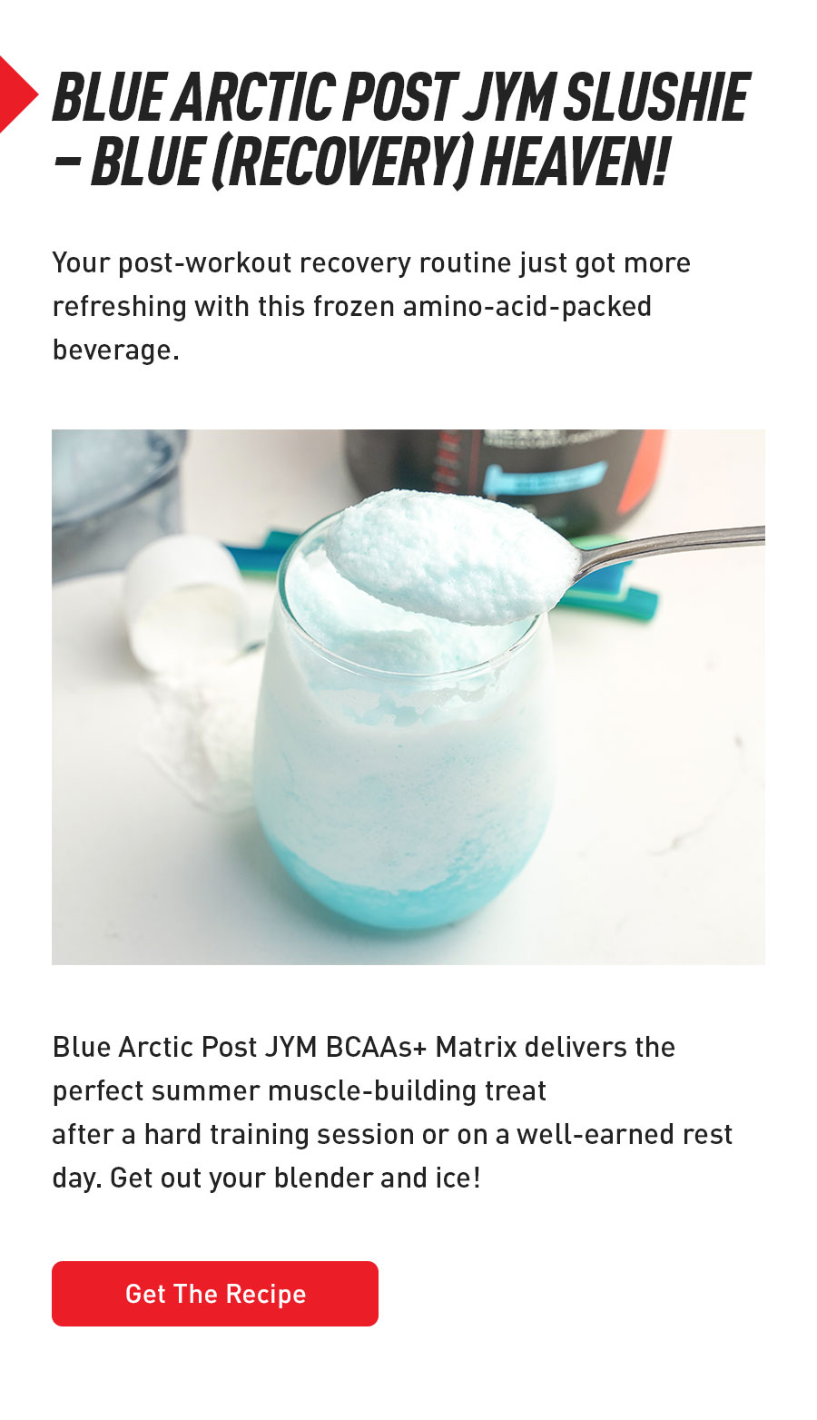 Blue Arctic Freeze Post JYM Slushie Jym Supplement Science