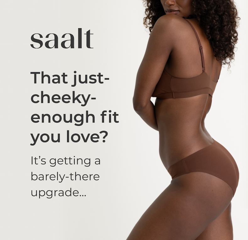 ICYMI: Period underwear that's invisible under any outfit. Buy one get one 50% off with code BARELYTHERE.