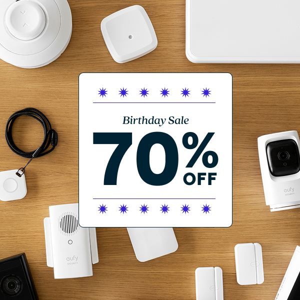 equipment on a table and 70% off birthday sale