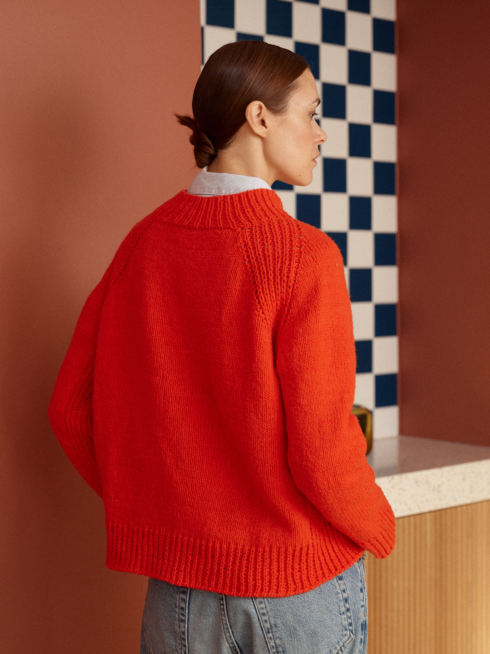 52 weeks of Sweaters - rød sweater