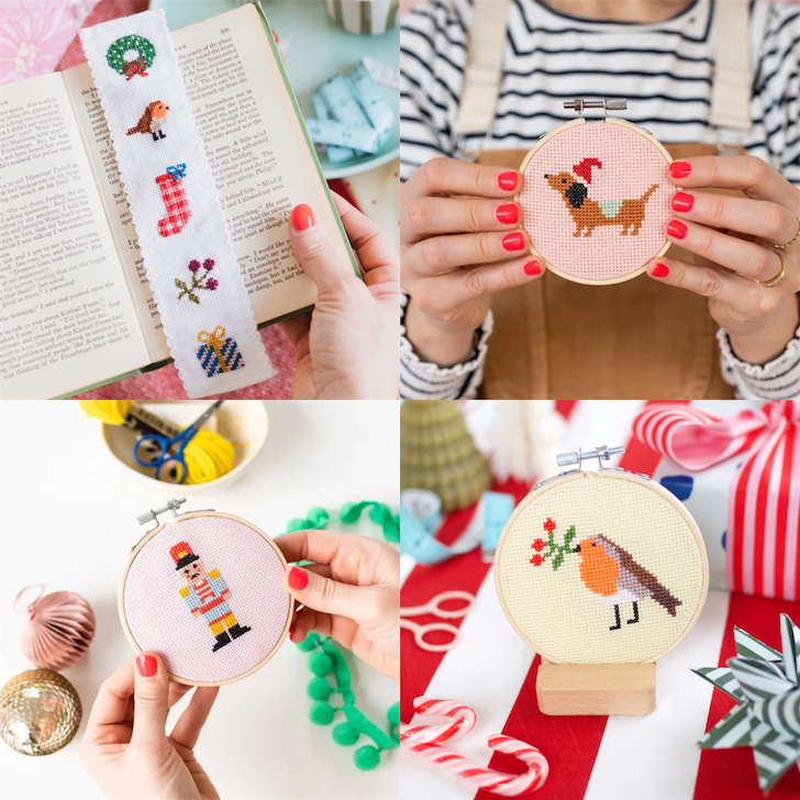 Små julebroderikits fra Cotton Clara