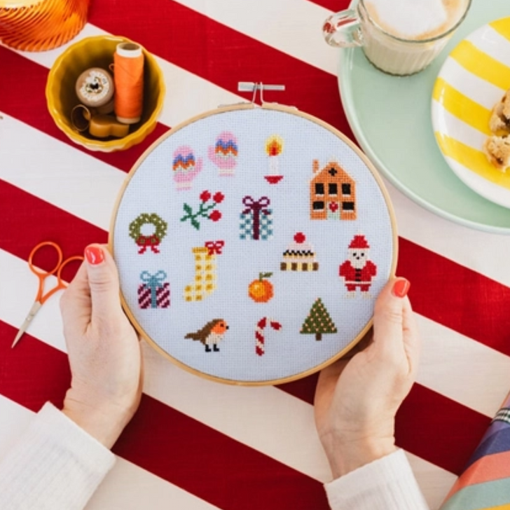 Colourful Beginner Christmas Cross Stitch Kit