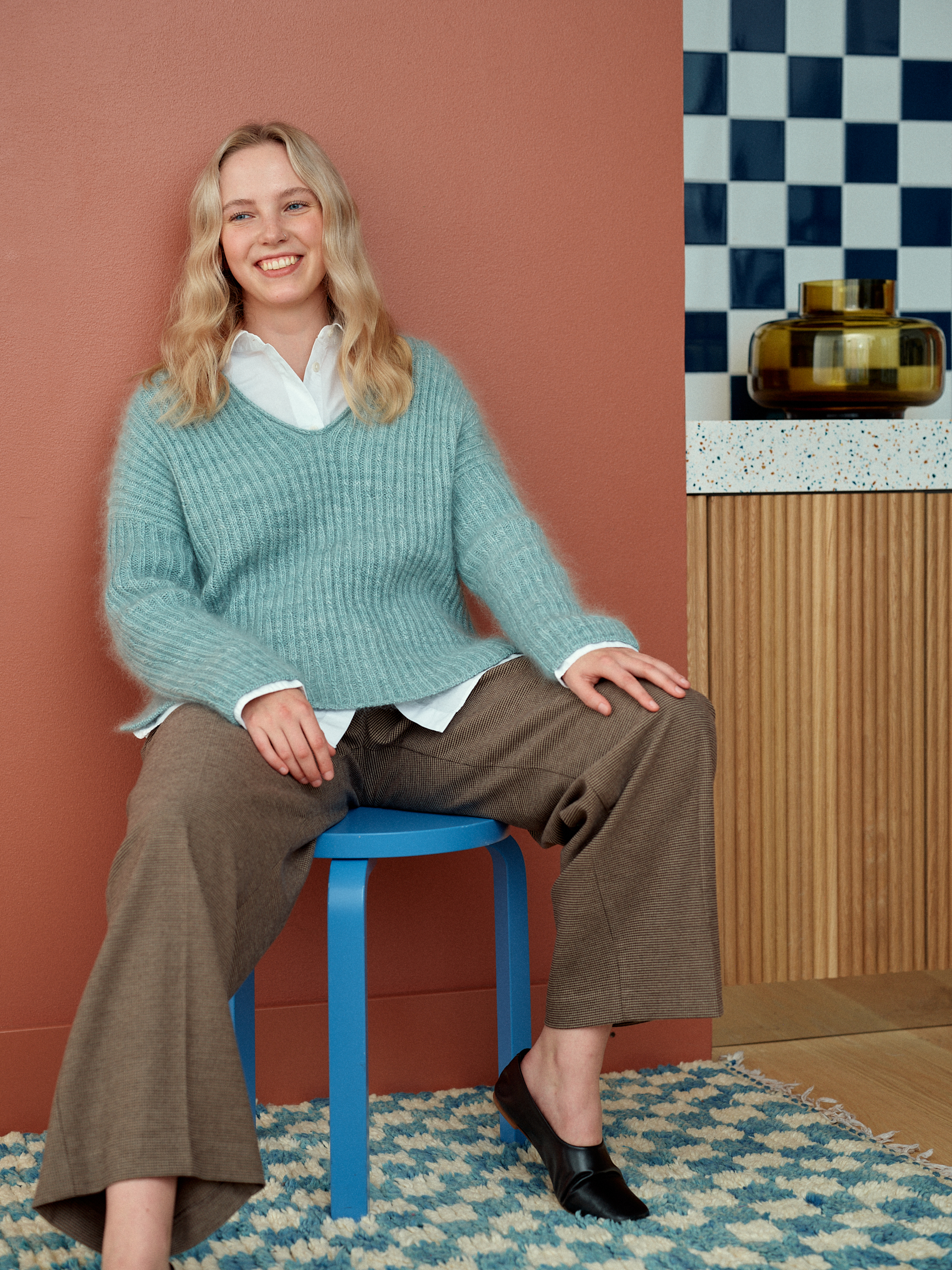 52 weeks of Sweaters - lyseblå sweater