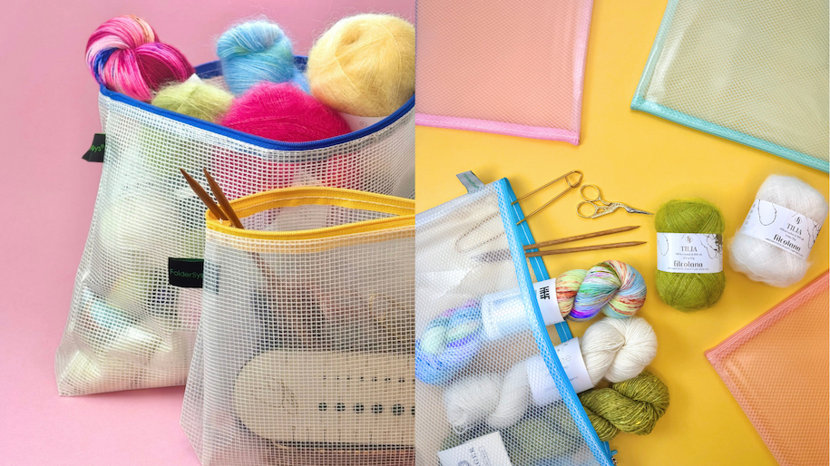 Strikketasker og mesh bags hos Sommerfuglen