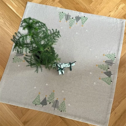 Grøn jul - lille juletræstæppe