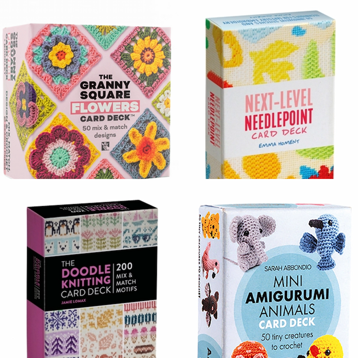 Inspirationskort til strik, broderi og hækling