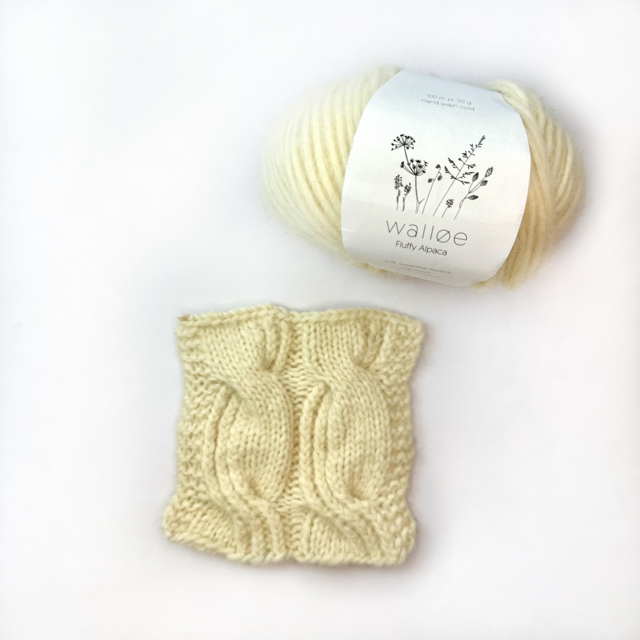 Walløe Fluffy Alpaca fv. 1 Kridt